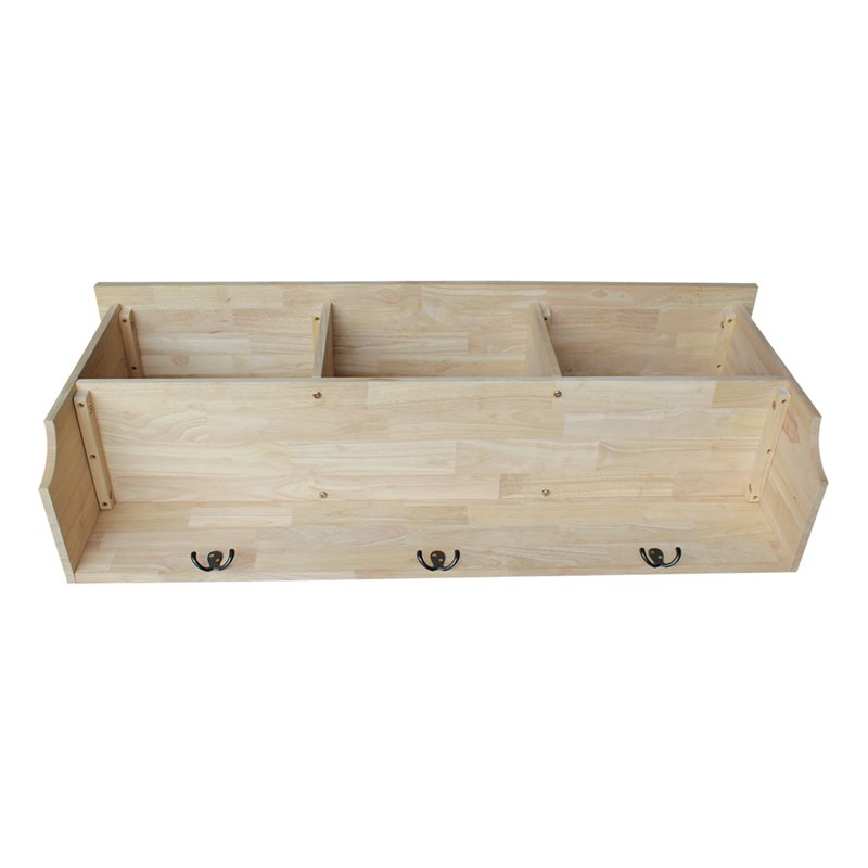 International Concepts Wall Shelf Unit with Storage