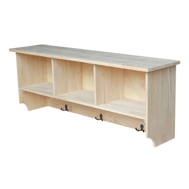 International Concepts Wall Shelf Unit with Storage