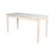 International Concepts Unfinished Solid Wood Writing Desk With Drawer
