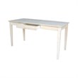 International Concepts Unfinished Solid Wood Writing Desk With Drawer