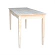 International Concepts Unfinished Solid Wood Writing Desk With Drawer