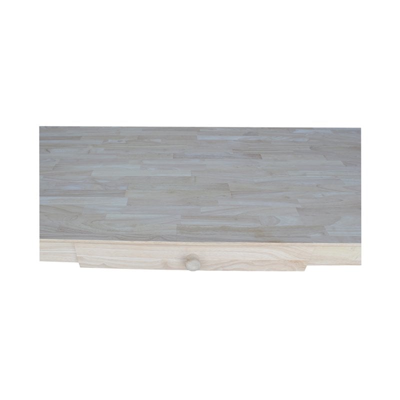 International Concepts Unfinished Solid Wood Writing Desk With Drawer