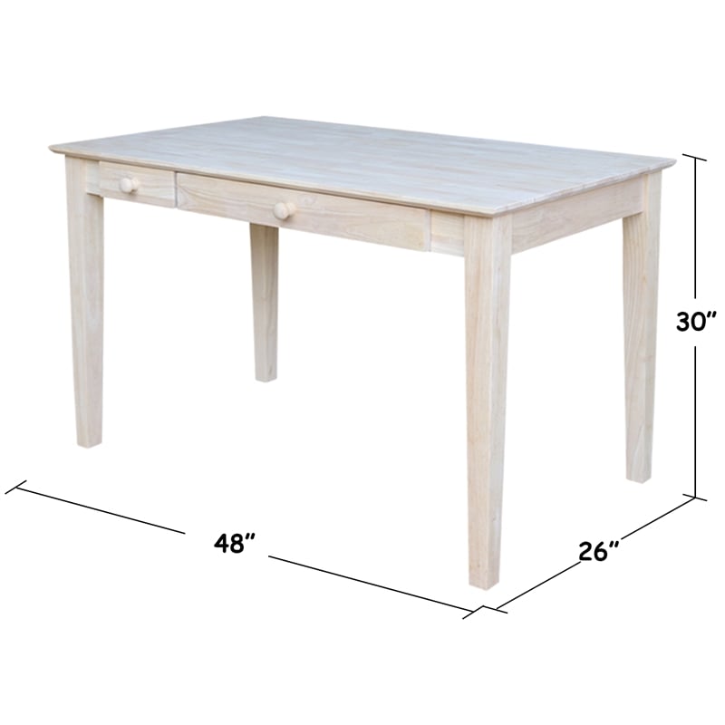International Concepts Computer Desk With Flip Down Drawer