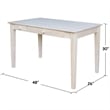 International Concepts Computer Desk With Flip Down Drawer