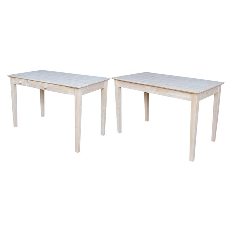 International Concepts Computer Desk With Flip Down Drawer