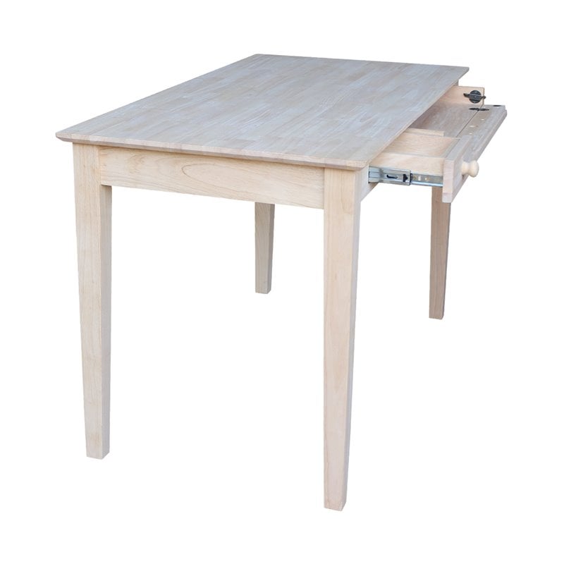 International Concepts Computer Desk With Flip Down Drawer