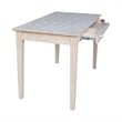 International Concepts Computer Desk With Flip Down Drawer