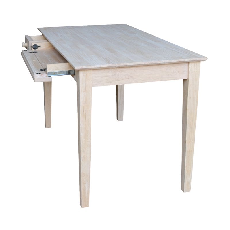 International Concepts Computer Desk With Flip Down Drawer