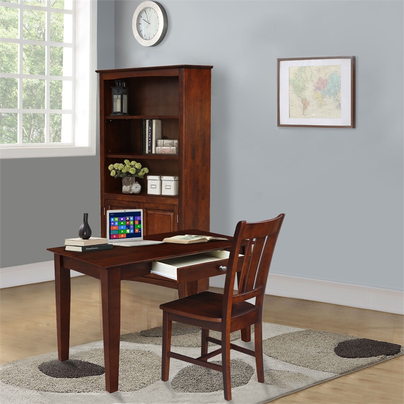 Study Desk with Chair - Espresso