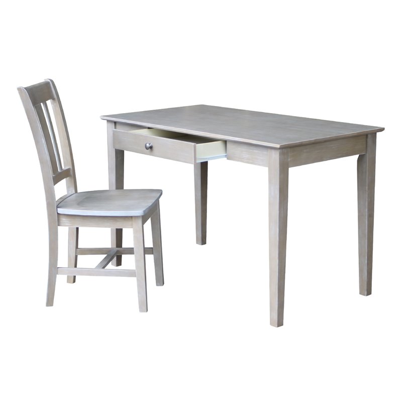 International Concepts Desk With Drawer - Basic Size And Chair