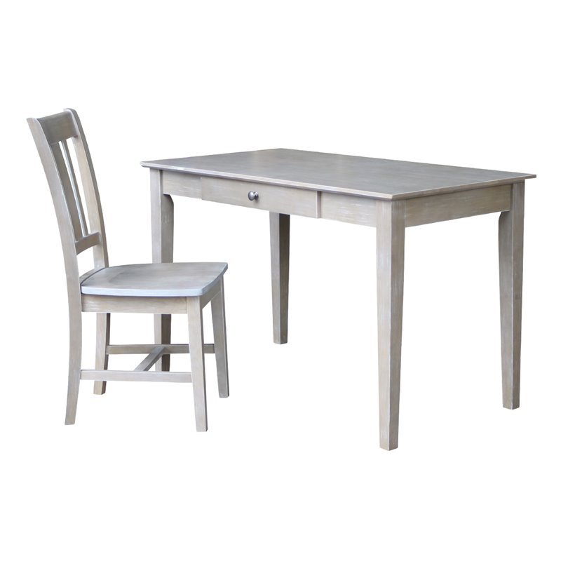 International Concepts Desk With Drawer - Basic Size And Chair