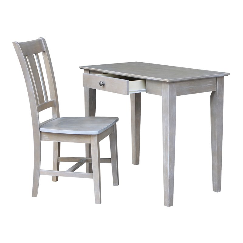 International Concepts Desk With Drawer - Small Size And Chair