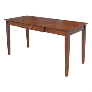 International Concepts 1 Drawer Large Writing Desk in Espresso