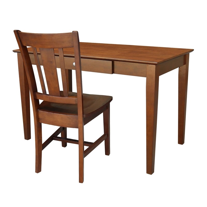 International Concepts Desk With Drawer - Basic Size And Chair