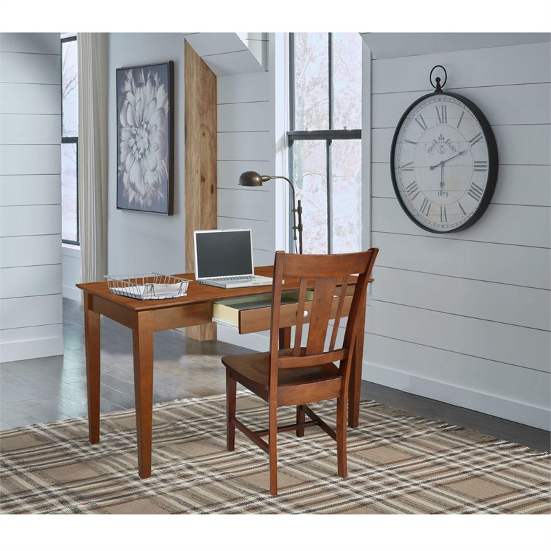 International Concepts Desk With Drawer - Basic Size And Chair