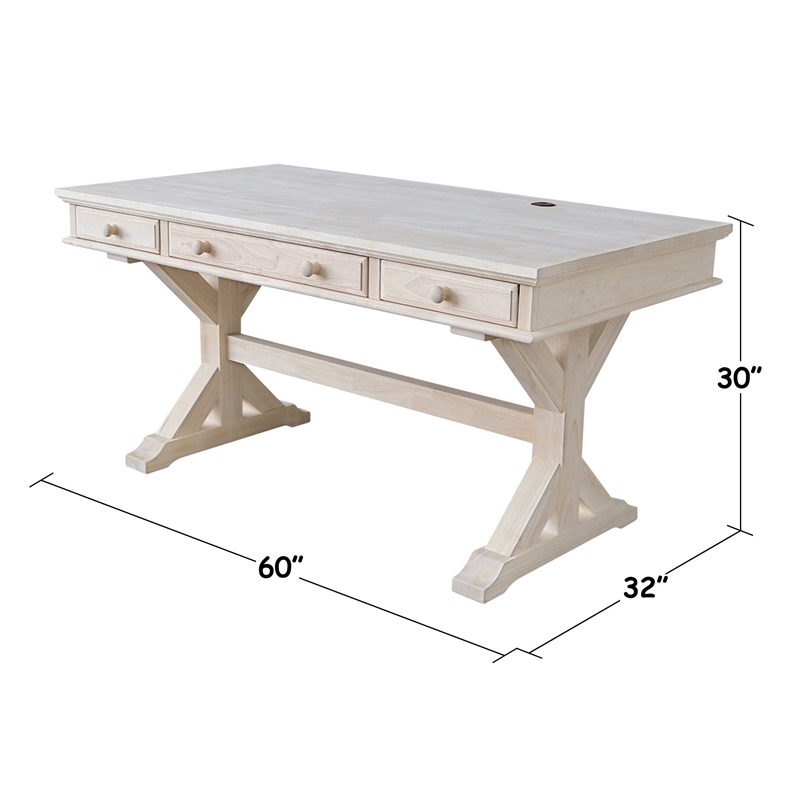 International Concepts Executive Desk - With Canyon Base