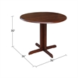 International Concepts Dual Drop Leaf Table - 36