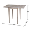 International Concepts Small Dropleaf Table
