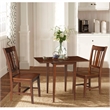Small Wood Espresso Dual Drop Leaf Table With 2 San Remo Chairs in Espresso