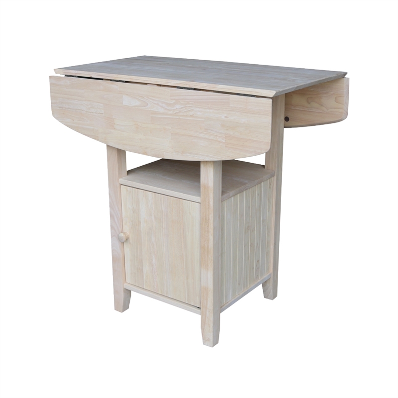 International Concepts Dual Drop Leaf Bistro Table - Bar Height - With Storage