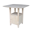 International Concepts Dual Drop Leaf Bistro Table - Bar Height - With Storage