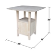 International Concepts Dual Drop Leaf Bistro Table - Bar Height - With Storage