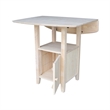 International Concepts Dual Drop Leaf Bistro Table - Bar Height - With Storage