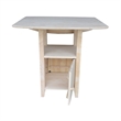 International Concepts Dual Drop Leaf Bistro Table - Bar Height - With Storage