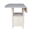 International Concepts Dual Drop Leaf Bistro Table - Bar Height - With Storage