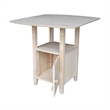 International Concepts Dual Drop Leaf Bistro Table - Bar Height - With Storage