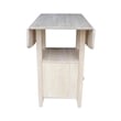 International Concepts Dual Drop Leaf Bistro Table - Bar Height - With Storage