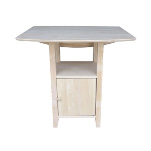 International Concepts Dual Drop Leaf Bistro Table - Bar Height - With Storage
