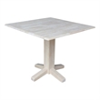 International Concepts Solid Wood Dual Drop Leaf Dining Table - Unfinished