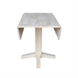 International Concepts Solid Wood Dual Drop Leaf Dining Table - Unfinished