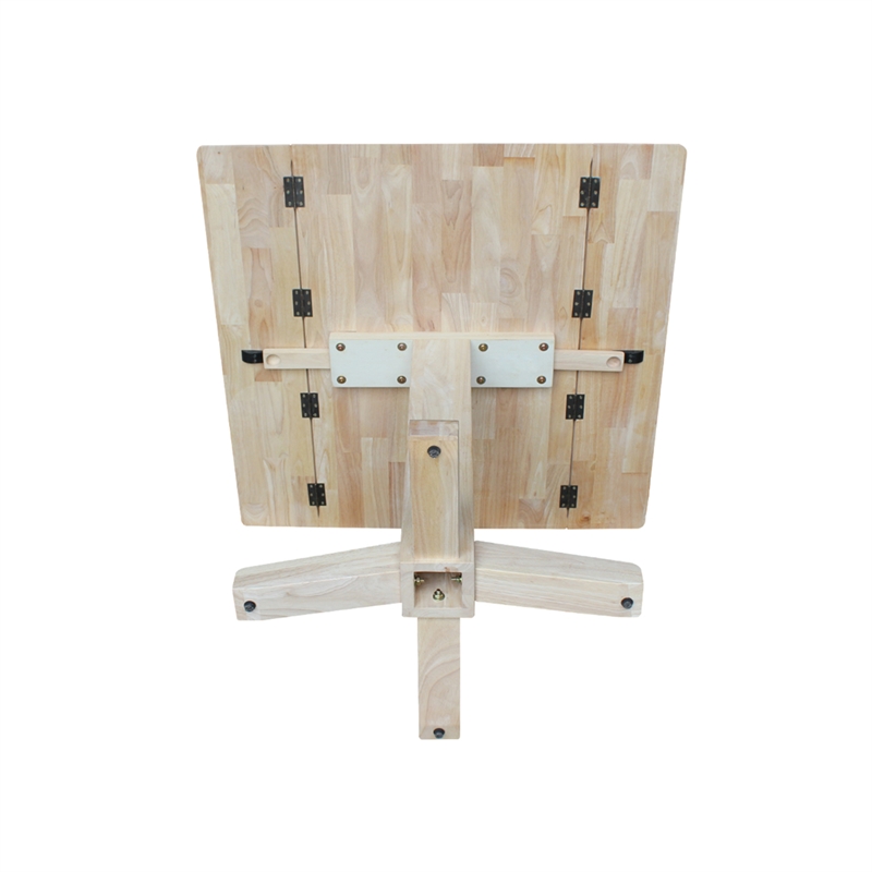 International Concepts Solid Wood Dual Drop Leaf Dining Table - Unfinished