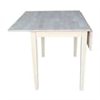 Unfinished Solid Wood Dual Drop Leaf Dining Table - Square