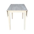 Unfinished Solid Wood Dual Drop Leaf Dining Table - Square