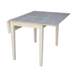 Unfinished Solid Wood Dual Drop Leaf Dining Table - Square