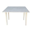 Unfinished Solid Wood Dual Drop Leaf Dining Table - Square