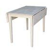 Unfinished Solid Wood Dual Drop Leaf Dining Table - Square