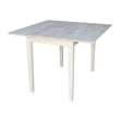 Unfinished Solid Wood Dual Drop Leaf Dining Table - Square
