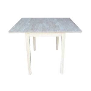 Unfinished Solid Wood Dual Drop Leaf Dining Table - Square