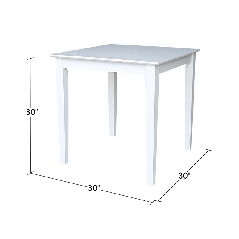 International Concepts Solid Wood Top Table - Dining Height