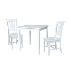 International Concepts 30X30 Dining Table With 2 San Remo Chairs