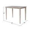 International Concepts Solid Wood Top Table - Counter Height