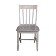 30x30 Solid Wood Dining Table With 2 Cafe Chairs in Washed Gray Taupe