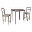 International Concepts 30X30 Counter Height Table With 2 Madrid Stools