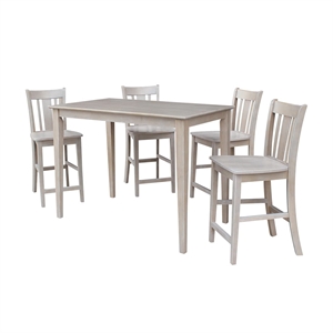30X48 Counter Height Dining Table With 4 San Remo Counter height Stools
