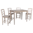 30X48 Counter Height Table With 4 Madrid Counter Height Stools-Washed Gray Taupe