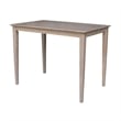 30X48 Counter Height Dining Table With 4 Counter Height Stools-Washed Gray Taupe